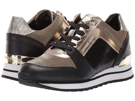 michael kors women shoes black and gold|michael kors footwear for women.